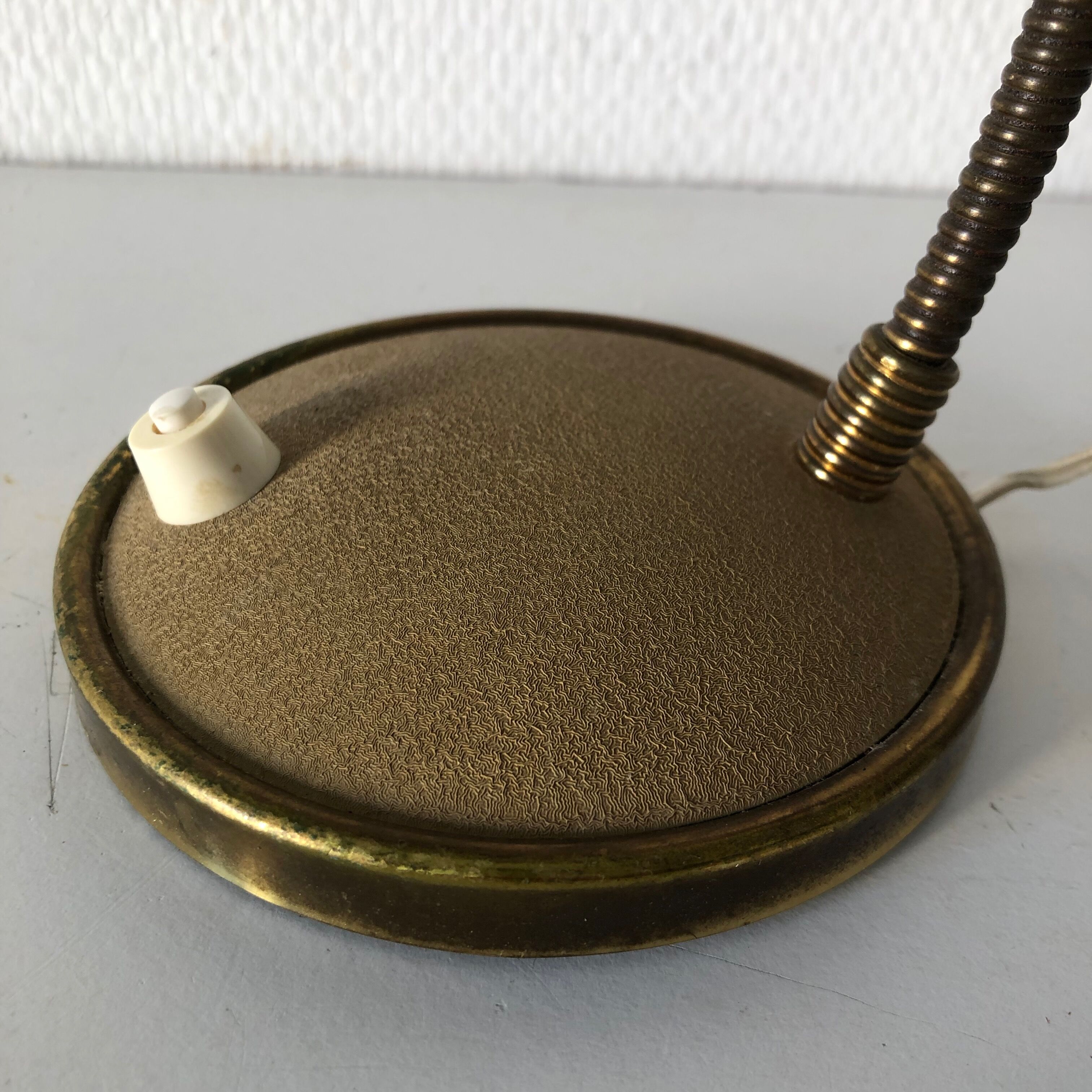 Desk lamp honey and Golden 20cm vintage 1950