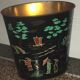 Vintage metal paper basket