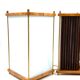 Leonardo Mosso 2 palisander and brass table lamps, Italy 1970s