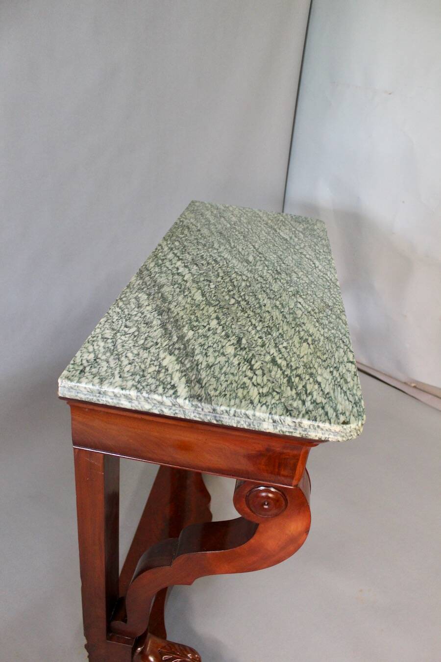 Mahogany console with marble top, Restoration period