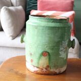 Old green glazed pot