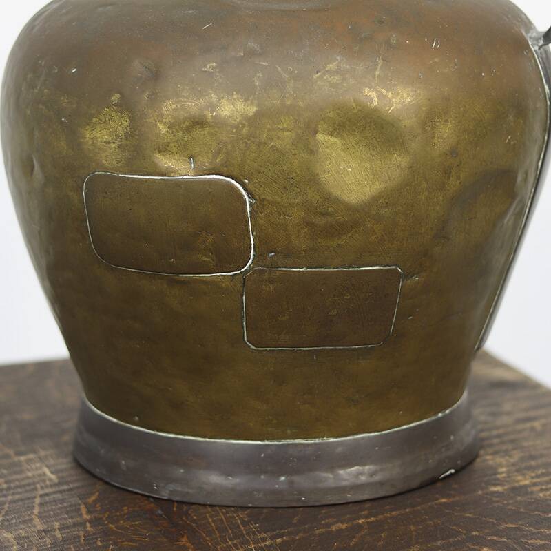 Cruche à lait en cuivre antique du début du 19e siècle