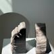 Black petrified wood bookend H17 L17 P6