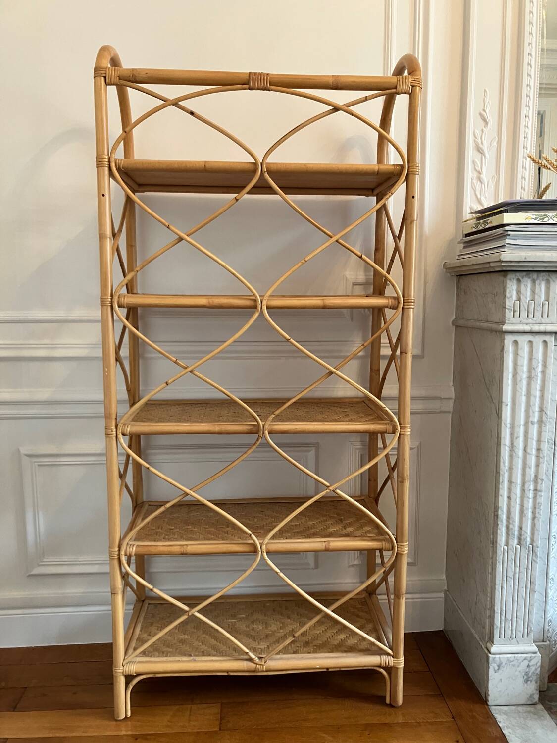 Bohème Bonton rattan bookcase