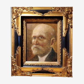 Portrait of a man painting XIX e