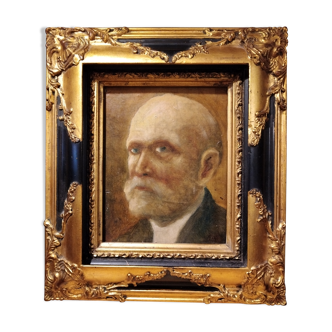 Portrait of a man painting XIX e