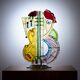 Silvia Vigliaturo fusion multicolour glass sculpture, Murano, iTALY, 1994
