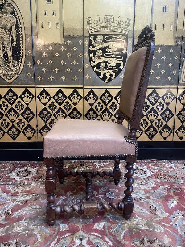 Set of 11 Louis XIII - Renaissance style chairs