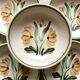 Assiettes creuse fleuries Salins France