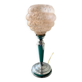 Art deco glass lamp from Clichy