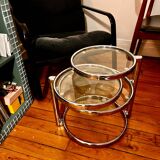 Vintage chrome coffee table