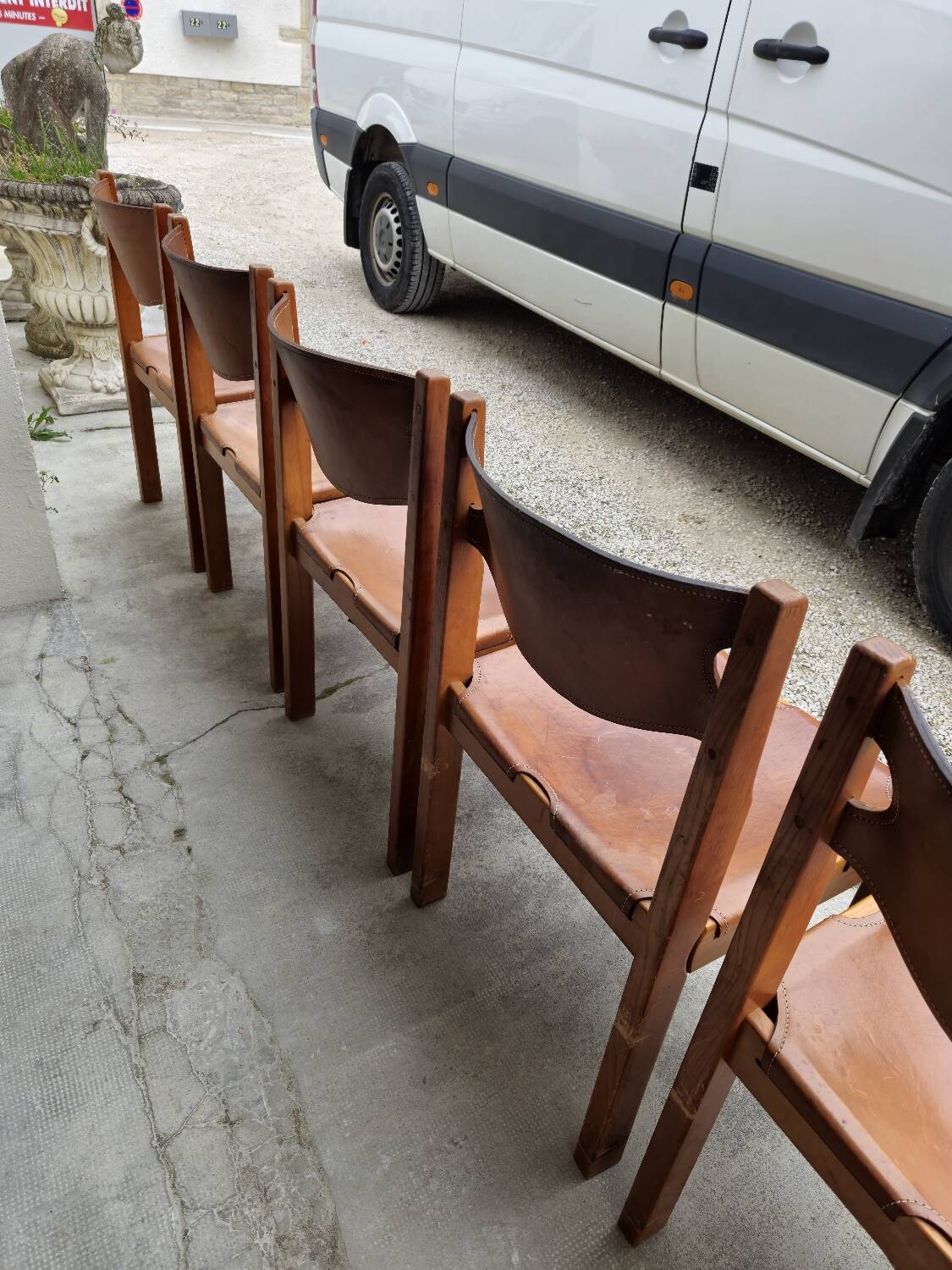 Dining room set table and 6 chairs Maison Regain in Elm