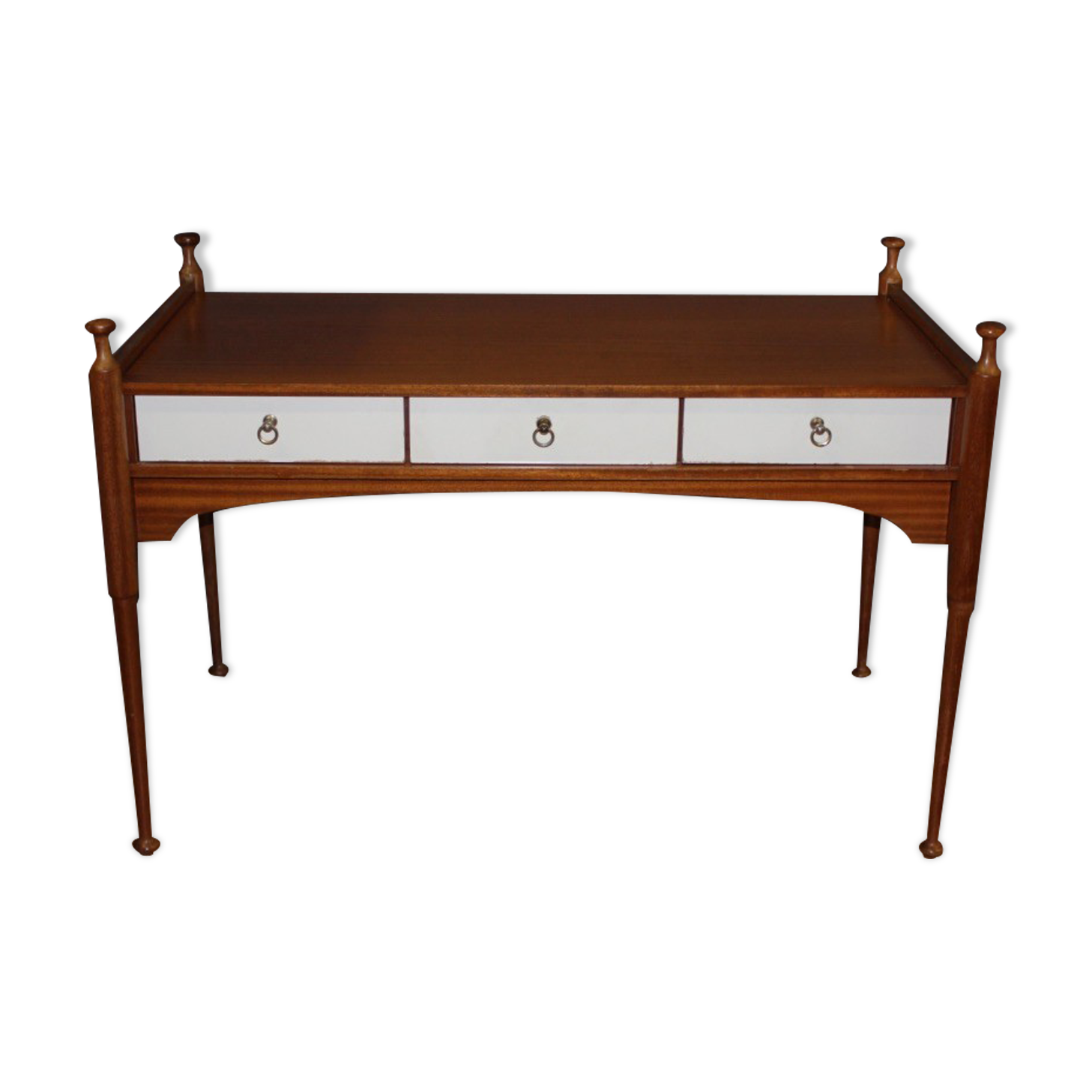 Flat Desk Three Drawers And Lacquer Maison Gauthier Around 1960
