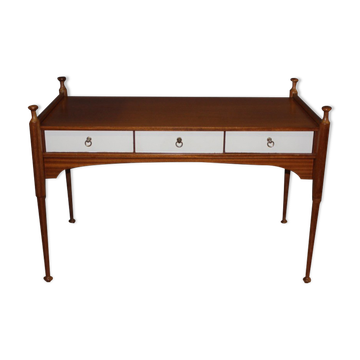 Bureau plat trois tiroirs et laque Maison Gauthier vers 1960