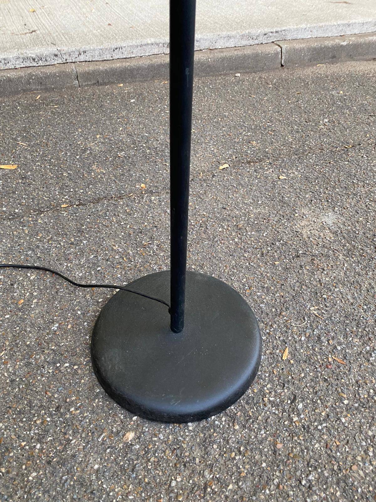 Italian vintage black & brass floor lamp — Articulated with Relco dimmer 19
