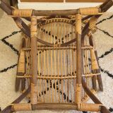 Pair of rattan armchairs