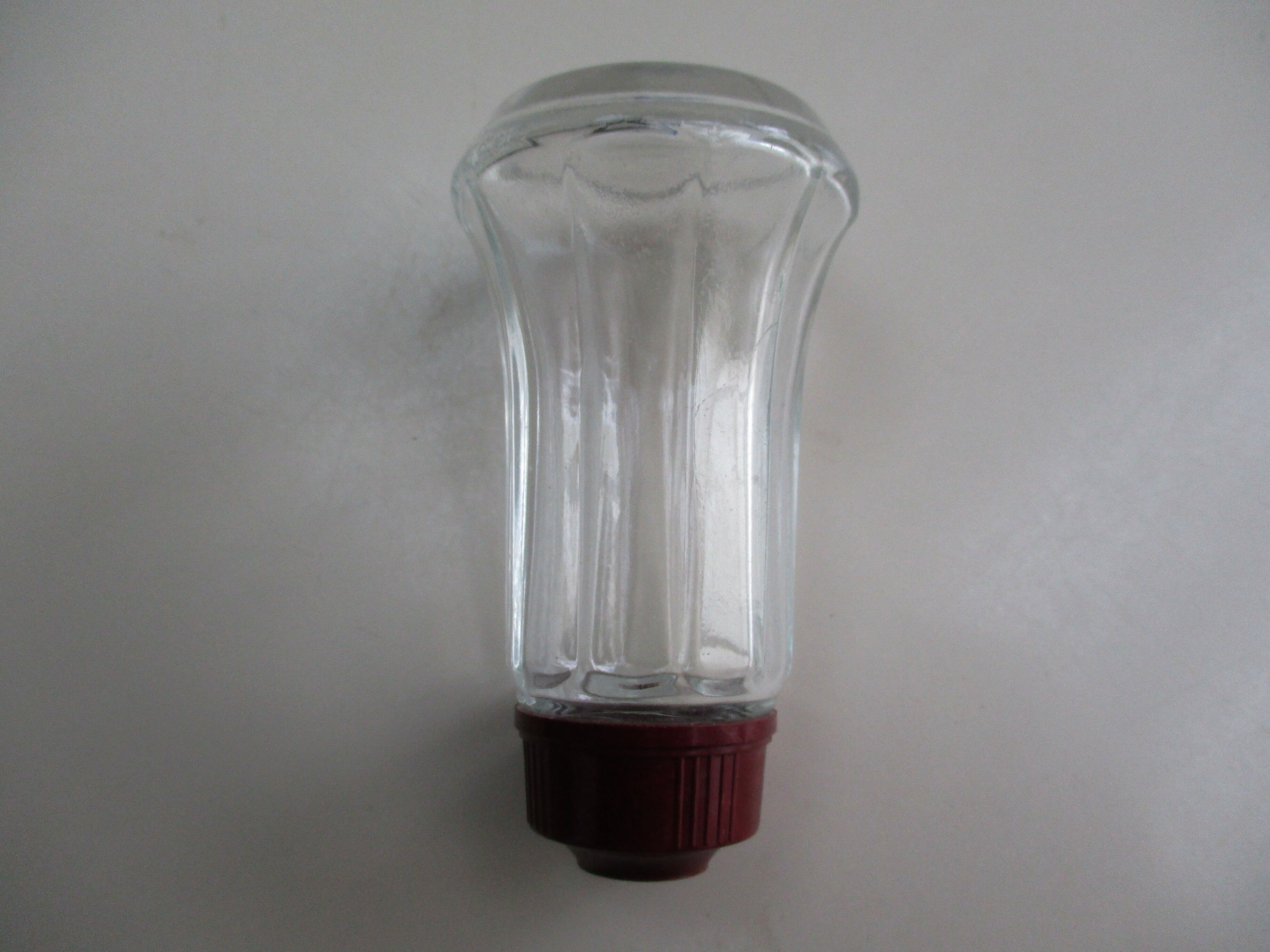 Glass and Bakelite art deco salière