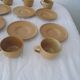 8 Tasses et sous tasses Grès village CNP France