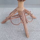 decorative round table with wicker and rattan