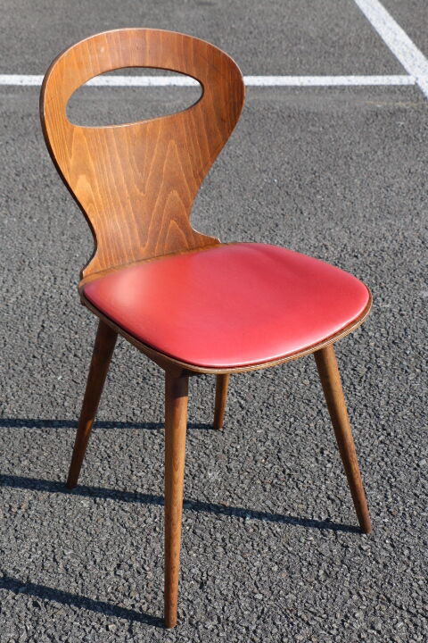 4 chairs Baumann v2 red skai