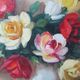 Oil on canvas still life vase bouquet of flowers signed