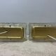 Pair of textured cut glass wall lights, 1970s