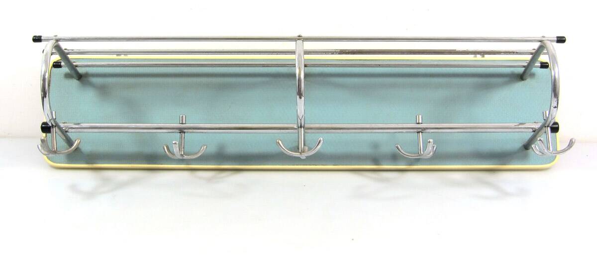 Porte-manteau vintage bleu des années 50