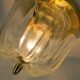 Limburg flush mount model a475 3031 flower-shaped glass shade and brass 70s