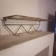 Wall mounted coat rack hats gold metal 1950 60