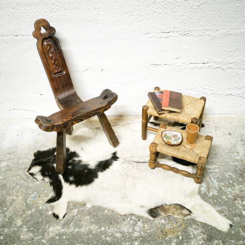 Brutalist tripod chair