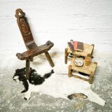 Brutalist tripod chair