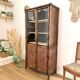 Armoire vitrée en bambou et cannage