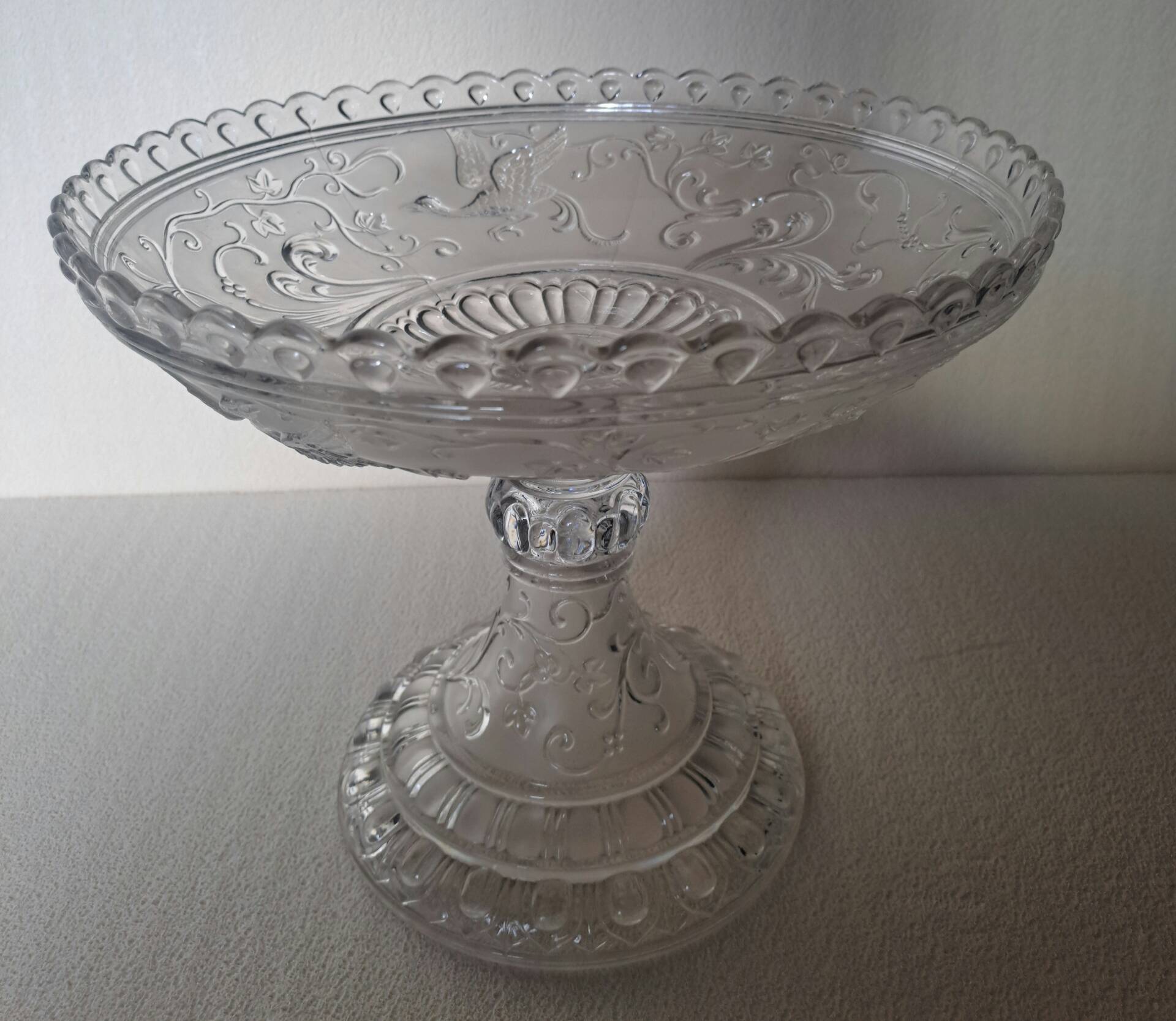 Large fruit bowl Baccarat Birds of Paradise