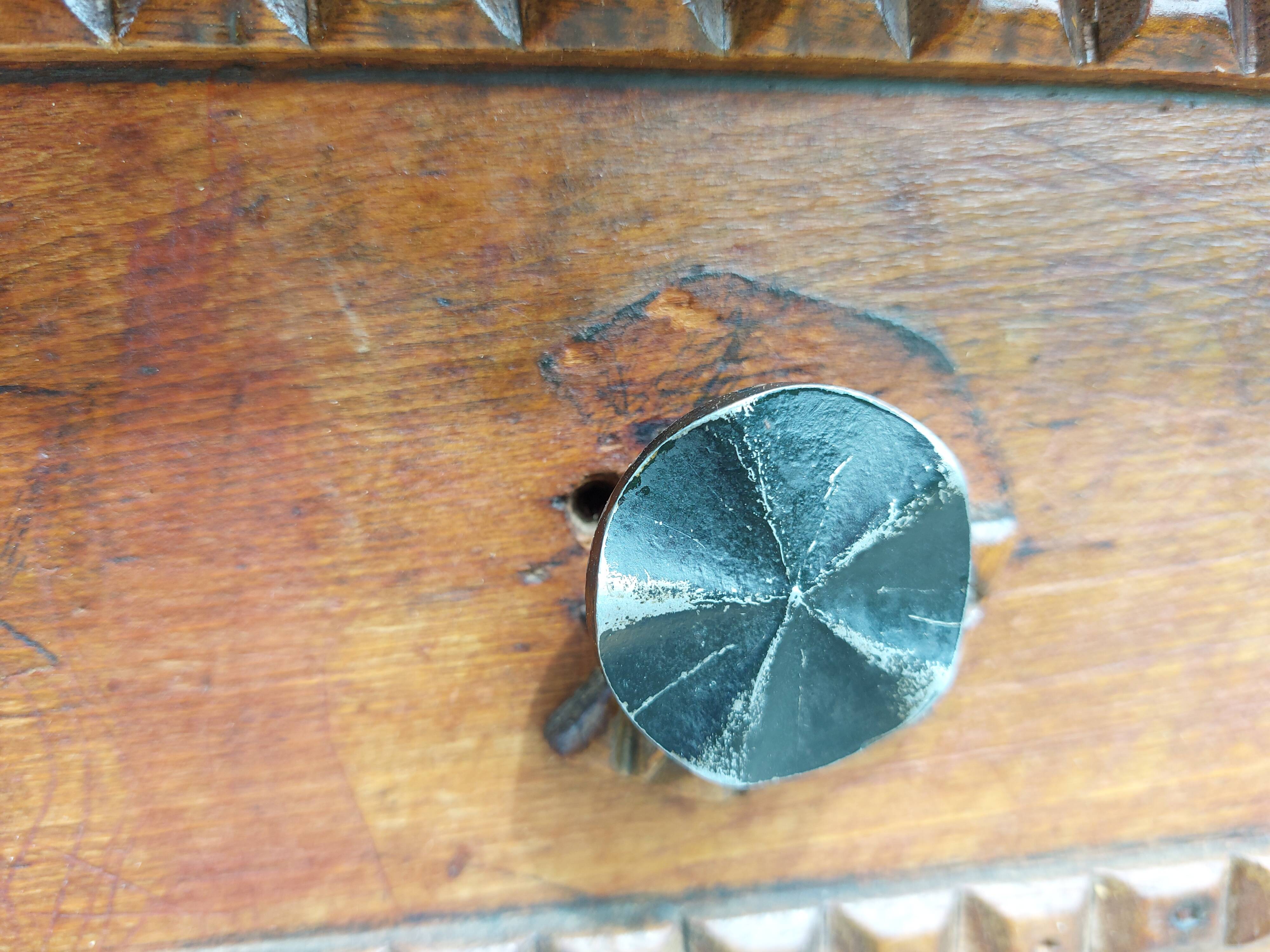brutalist wooden table