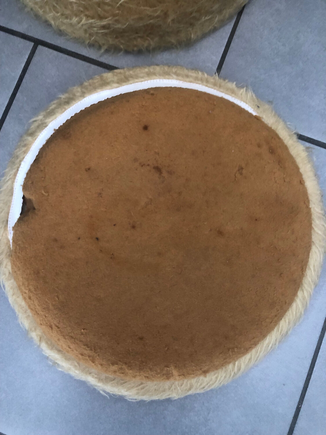Pouf moumoute vintage