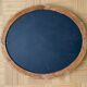 Old oval golden mirror