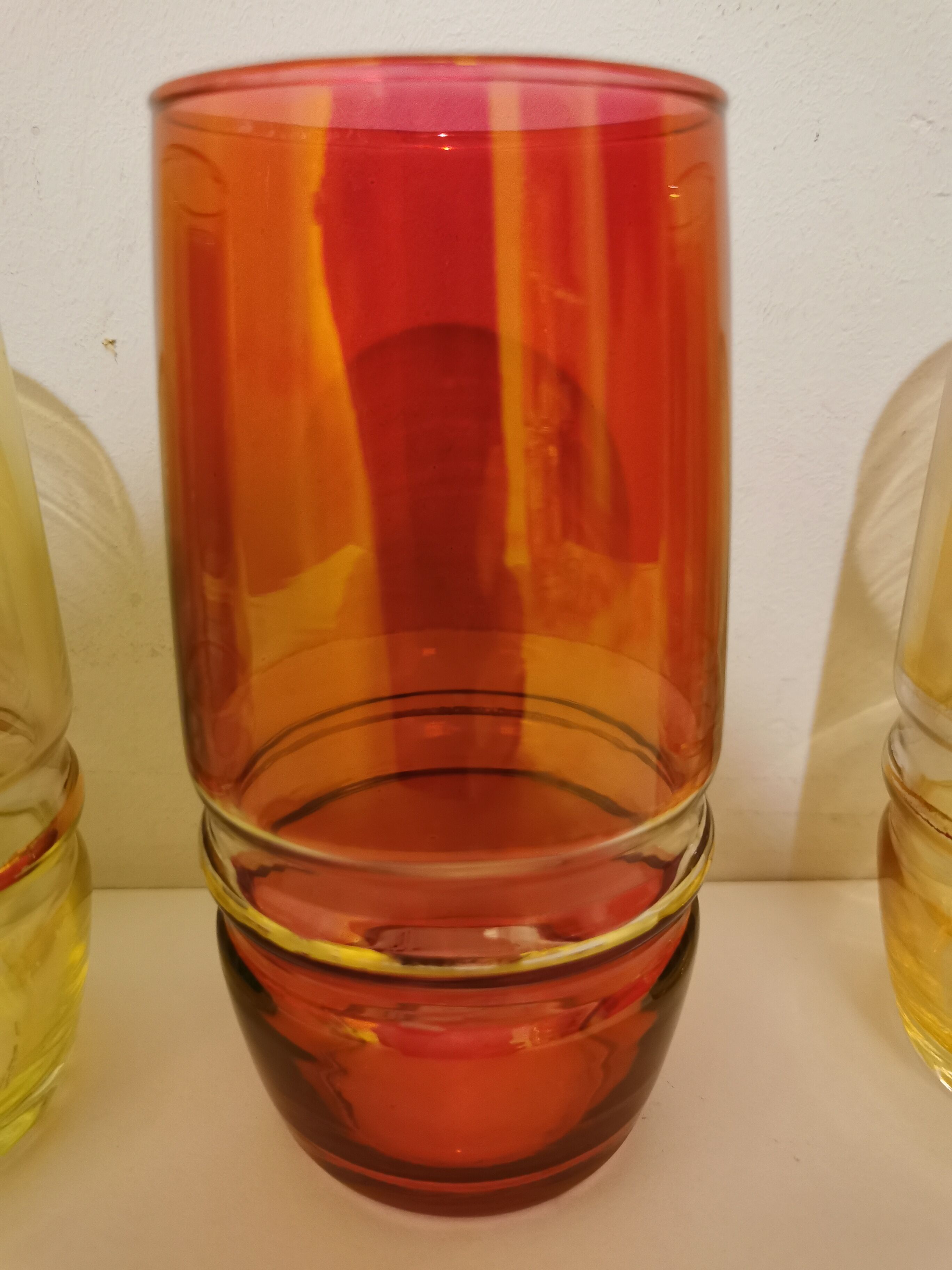 Multicolored orangeade service 60s