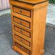 Vintage Louis Philippe chest of drawers with 5 wooden drawers from the 1970s.