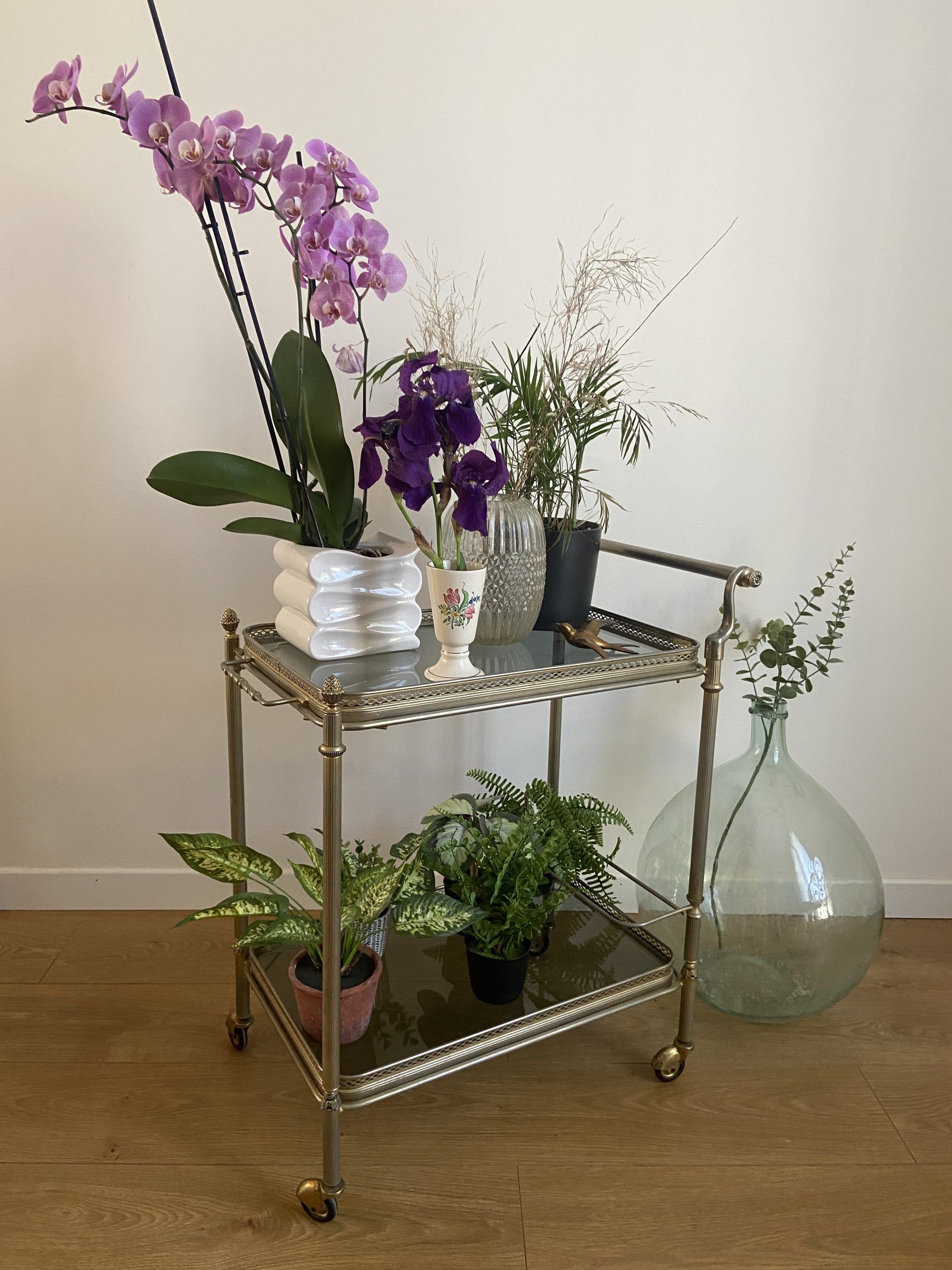 Vintage service service with removable trays 70s