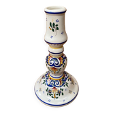 Old candle holder r. delarue rouen decor white ceramic painted vintage