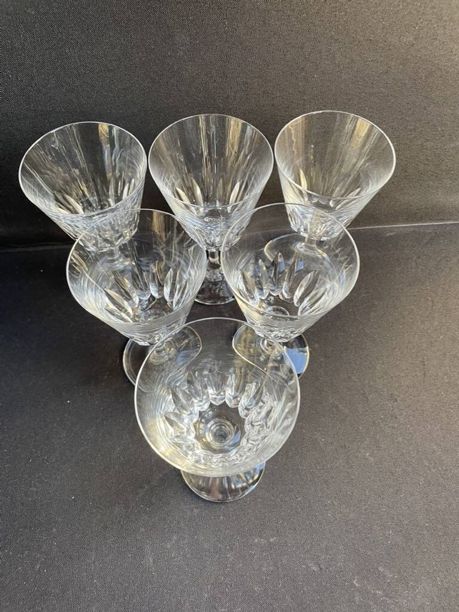 6 verres à vin baccarat service côte d’azur -taille n°3 - estampillés