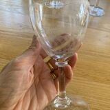 3 verres à vin en cristal