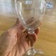 3 crystal wine glasses