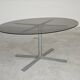Table de repas en verre aluminium et acier chromé