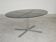 Dining table in glass, aluminum and chrome steel