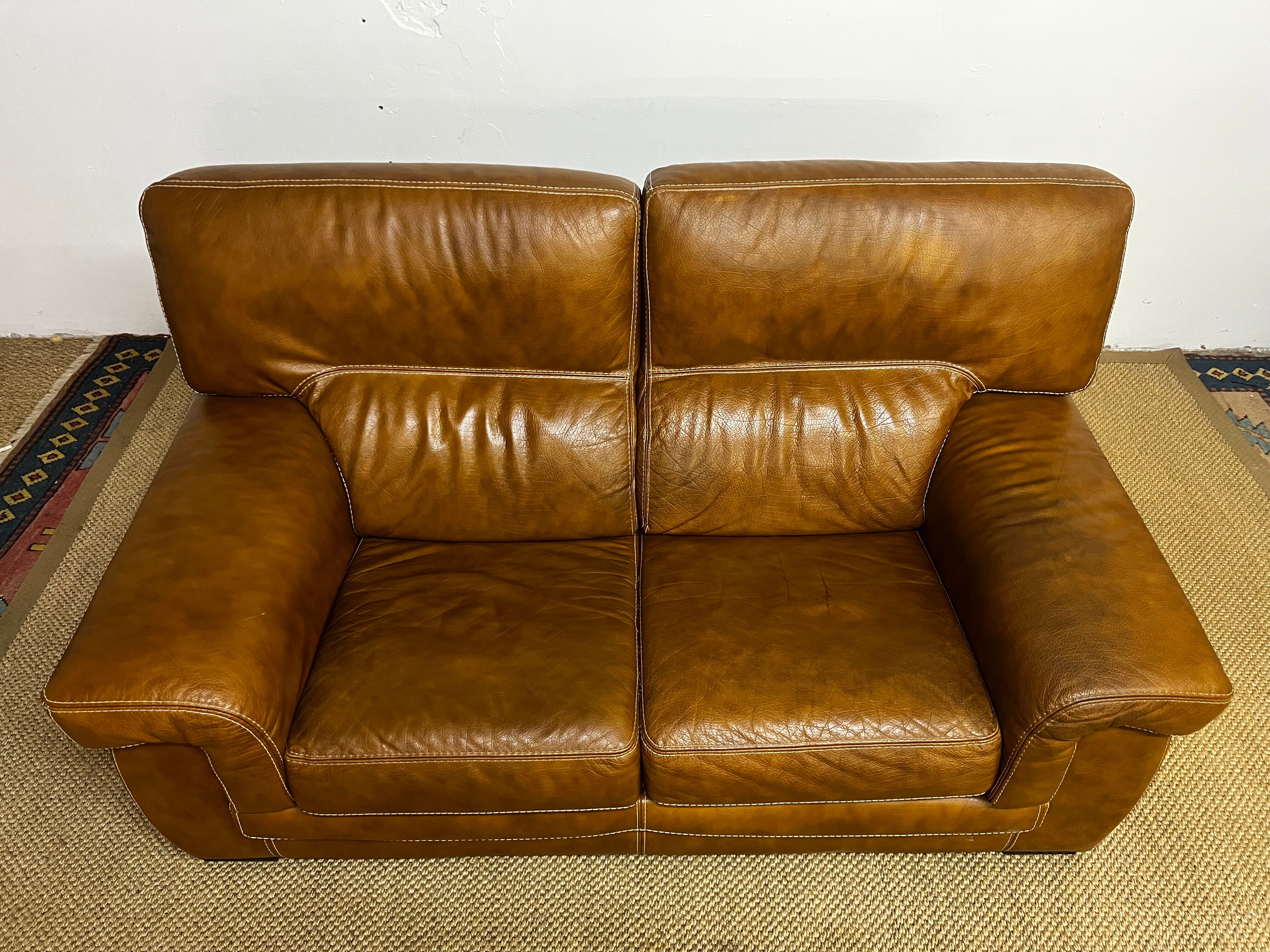 2-seater leather sofa