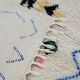 Handwoven coloured wool rug, 145 x 105 cm - P426