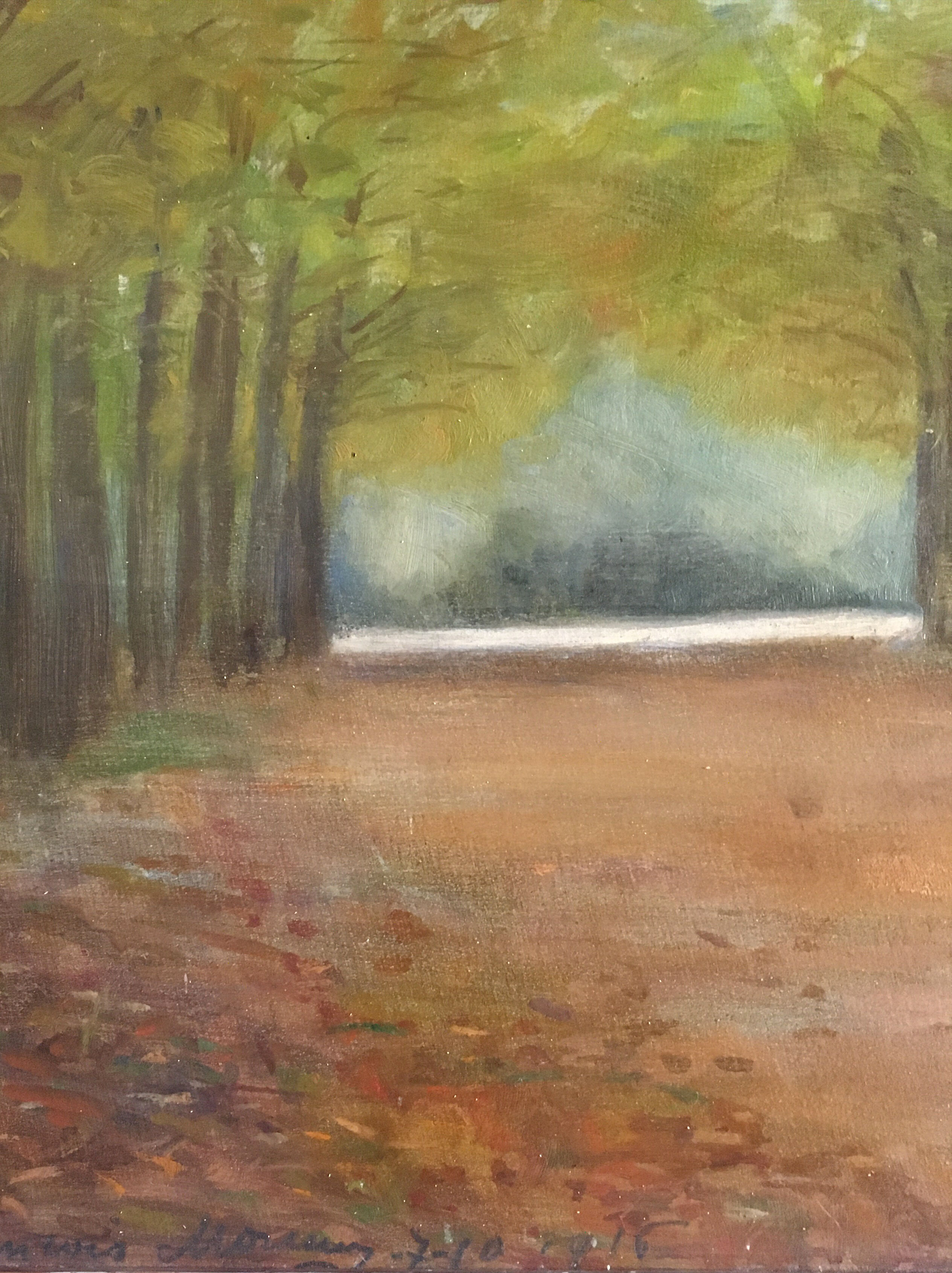 Impressionist Post-Impressionist Painting "Cavalier Alley" by François Moreau - 1914