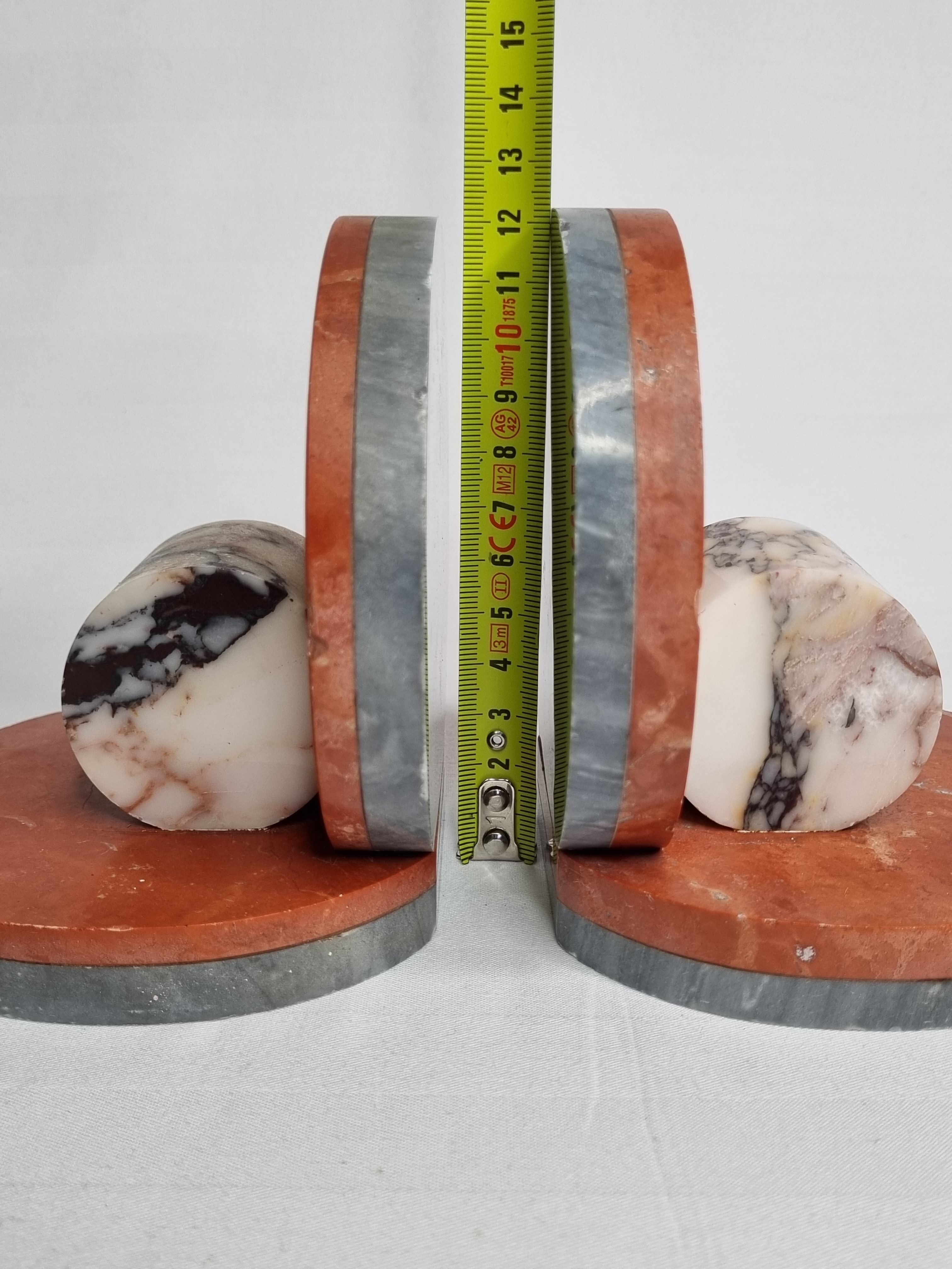 Pair of art deco marble bookends, 1930