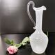 Vase, pichet en verre de Murano avec cannes blanches et transparentes, Italie